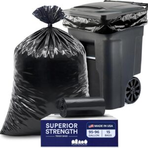 95 gallon industrial strength heavy duty trash bags