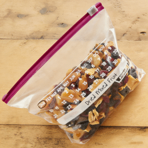 custom printed pe bag with zipper lock for food s